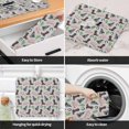 thumbnail image 4 of Cowboy Christmas Dish Drying Mat for Kitchen Counter, Western Cactus Xmas Snowflake Tree Baby Bottle Microfiber Drying Pad, Absorbent Coffee Cup Dishes Drainer Mats 16"x18", 2 Pcs, 4 of 6