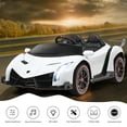 thumbnail image 4 of Gymax 12V 2-Seater Licensed Lamborghini Kids Ride On Car w/ RC & Swing Function White, 4 of 10