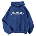 thumbnail image 2 of NinXxx Women's Basic Hoodie Sweatshirt Casual Pullover Top Dark Blue M, 2 of 3