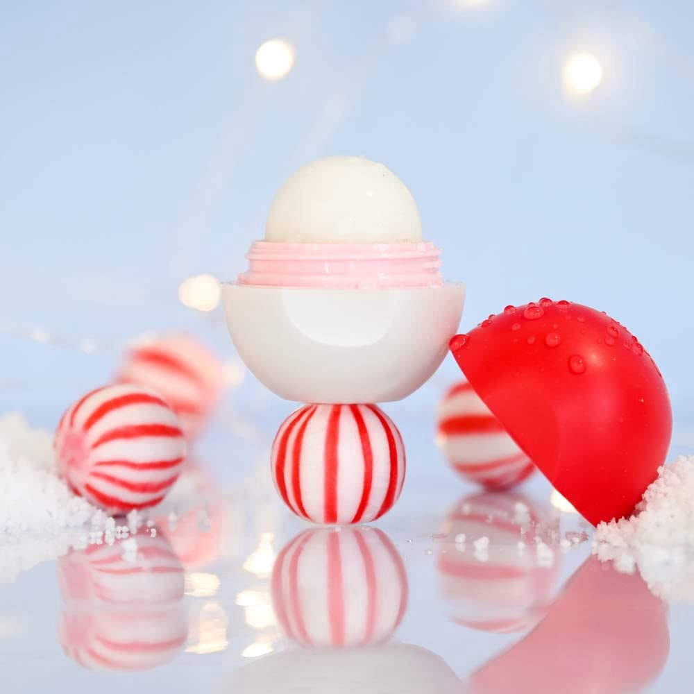 eos Limited Edition Holiday Collection- Candy Cane Swirl Lip Balm & Vanilla Cashmere Hand Cream, 24-Hour Hydration, 2-Pack