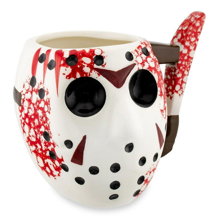 Friday the 13th Jason Mask w/ Knife 20oz Ceramic 3D Sculpted Mug