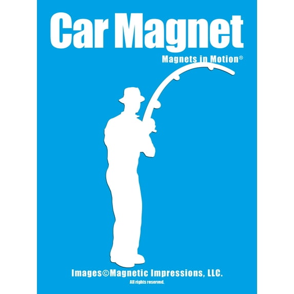 Magnets in Motion Fisherman Car Magnet White