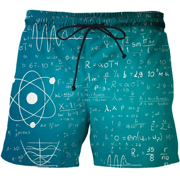 Bañador de verano para hombre, pantalones cortos de playa de secado rápido, fórmula matemáticas, tabla de surf Fivean unisex