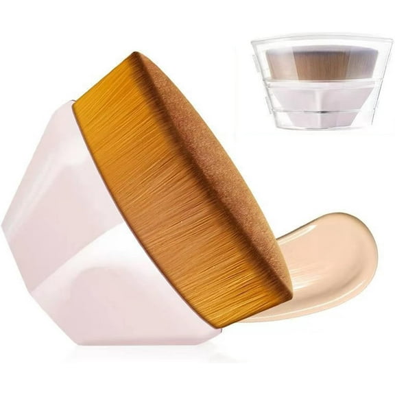 Skinbae Foundation Brush,Magical Brush Foundation,No Trace Makeup Brush, High Density Seamless Foundation Brush with Protective Case (Red)