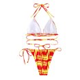 thumbnail image 4 of WREESH Maillot de Bain Deux Pièces pour Femmes, Taille Apparente, Bikini à Rayures, 4 of 6