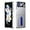 Blue, variant on Clear for Samsung Galaxy Z Flip 4 Case with Kickstand, Built-in Screen Protector [Horizontal & Vertical Stand] Crystal Clear Slim Fit Anti-Yellow Scratch Resistant Shockproof Case, Silver