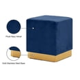 thumbnail image 3 of Meridian Furniture Jax Contemporary Velvet Ottoman/Stool in Navy, 3 of 8