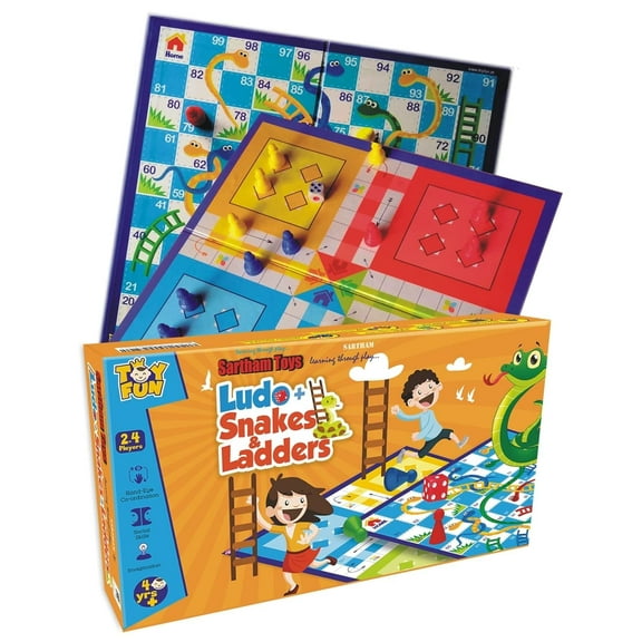 Premium Snake & Ladder Board Game | 2 In 1 Board Games, Ludo & Snake & Ladder, Multicolor