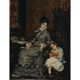thumbnail image 3 of Pierre Carrier-Belleuse 15x18 Black Modern Framed Museum Art Print Titled - Young Mother (ca 1881), 3 of 5