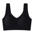 thumbnail image 2 of Women's Comfortable Adjustable Gathering Bra Breathable Daily Wear Wirefree Soft Support Everyday Bras for Women | CSEONE,Black Free Size, 2 of 3
