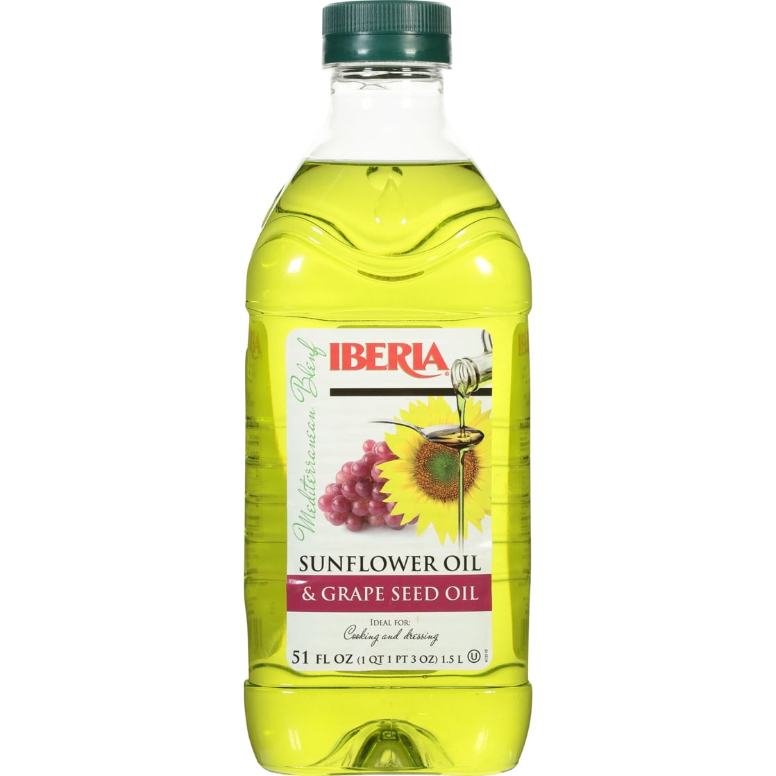 (2 pack) Iberia Mediterranean Blend Sunflower Oil & Grape Seed Oil 51 fl oz