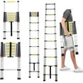 thumbnail image 6 of Aluminum Telescopic Extendable Ladder - 12FT, Collapsible with Locking Mechanism, Multi-Purpose for Home, Roof, Ceiling, Loft, RV - 330 Pound Capacity, 6 of 8