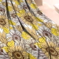 thumbnail image 3 of Yellow Brown Sunflower Pattern Blanket,Comfortable Soft Flannel Throw Blanket,All Season,Warm Lightweight Blankets for Sofa Bed Couch Living Room Chair,30"x40", 3 of 4