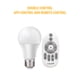 thumbnail image 4 of Foco LED inteligente 2.4G con control remoto y app, ajuste de color y brillo, 10W E27, alcance de 30m, compatible con Alexa y Google Home, 4 of 6