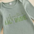 thumbnail image 6 of Cjfdfy Newborn Baby Boy Girl Fall Outfit Auntie's Lil Dude Letter Embroidery Ribbed Long Sleeve Romper And Hat Set Infant Cute Coming Home Outfit 0-9 Months, 6 of 9