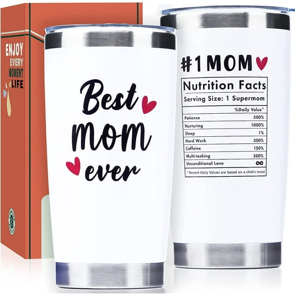 Gifts for Mom Her from Daughter Son, Mom Gifts for Christmas, Birthday Gifts for Mom, Funny Gifts, Gag Gifts for Mom Who Have Everything, New Mom Gifts, Nutrition Mom Cup, Coffee Cup 20oz Mom Tumbler