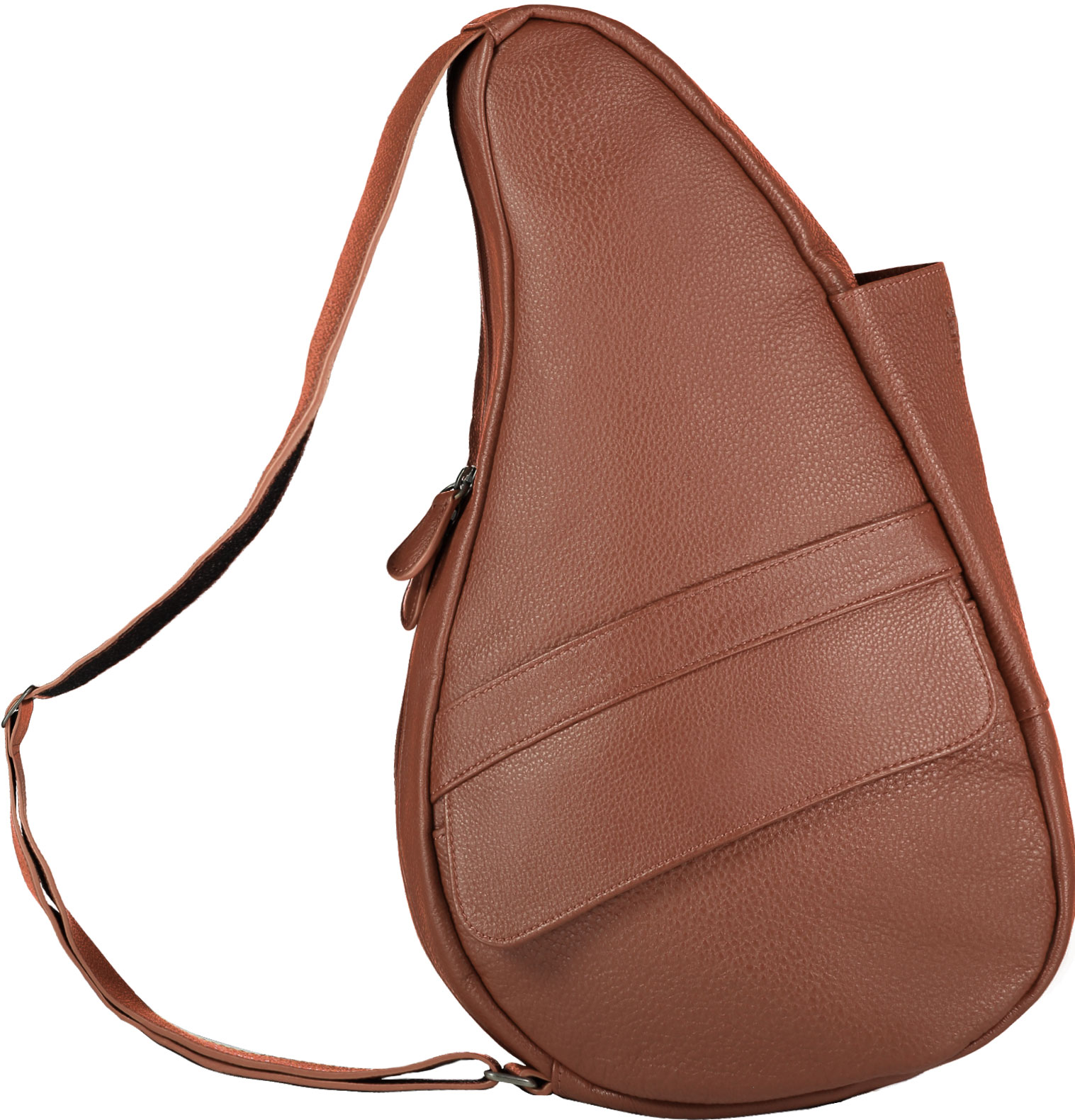 AmeriBag 19" Leather Crossbody Sling Healthy Back Bag (Chestnut)