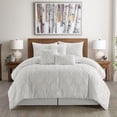thumbnail image 3 of Lanco Honeycomb Shabby Chic 7 Piece Comforter Set White, Bed Size King, 100% Polyester Fill, 3 of 7