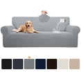 thumbnail image 1 of 100% Waterproof Sofa Cover Non Slip Couch Cover Stretch Slipcover Leakproof Couch Protector for Kids Dogs Cats Pets, Cream, Loveseat, 1 of 11