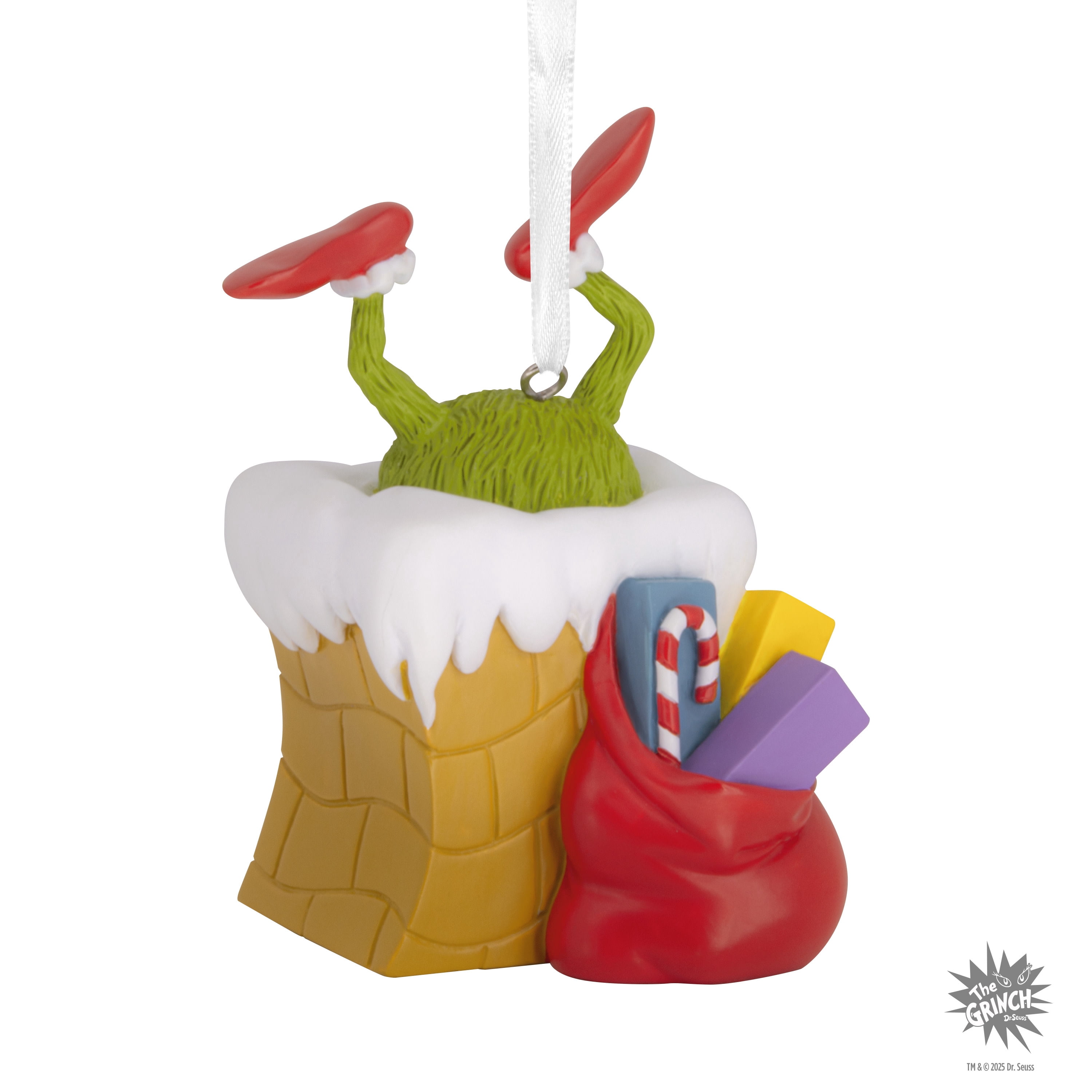 Hallmark Christmas Ornament (Grinch in Chimney), 1 Count