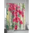 thumbnail image 5 of Fsddascl Summer Flowers Shower Curtain Set - Standard 72" x 72" Bathtub Curtain with 12 Hooks, Retro Country Botanical Floral Leaves Waterproof Fabric Stall Shower Curtains for Bathroom/Bathtub, 5 of 6