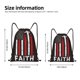 thumbnail image 2 of Fotbe USA Flag Cross Bolsa Mochila con Cordón Estampada, Bolsa de Gimnasio Deportiva, Bolsa Cinch, Bolsa con Cordón para Hombres y Mujeres-Small, 2 of 6