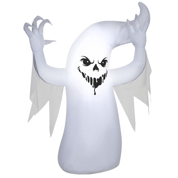 Scary Ghost Airblown Yard Inflatable, Black and White, 4', Halloween by Way To Celebrate