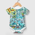 thumbnail image 3 of Hangyodon Baby Bodysuit Boy Girl Clothes Soft Newborn Infant Outfit Short Sleeve Romper, 3 of 8