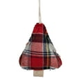 thumbnail image 3 of 4" Plaid Christmas Tree Shaped Plush Ornament, 3 of 3
