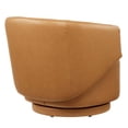 thumbnail image 4 of Modway Celestia Upholstered Vegan Faux Leather & Wood Swivel Chair in Tan, 4 of 9