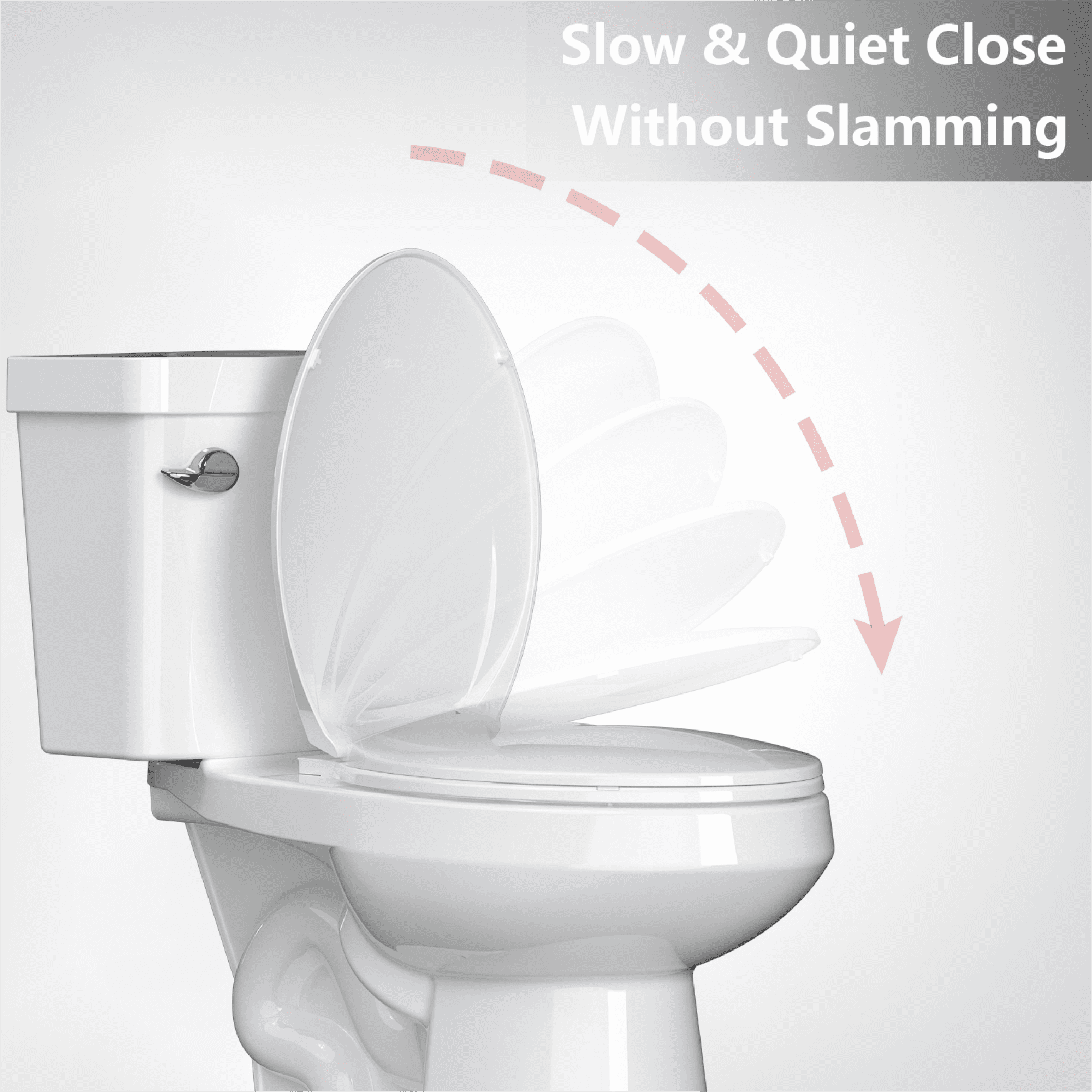 Built-In Toddler Training Toilet Seat Round Shape, Dual Slow-Close Covers for Child & Adult, Easy Installation for Bottom-Mounted Toilets