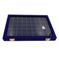 thumbnail image 1 of Caja de exhibición de joyas con tapa de vidrio para guardar pulseras, colgantes y anillos 31x22x2.8cm, 1 of 9