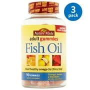 Nature Made Adult Fish Oil Gummies with EPA/DHA, Pineapple-orange, Peach & Mango Flavors, 90ct, 3pk
