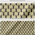 thumbnail image 2 of Soimoi Beige Cotton Cambric Fabric Stencil Elk Mount Face Fabric Prints By Yard 56 Inch Wide, 2 of 7