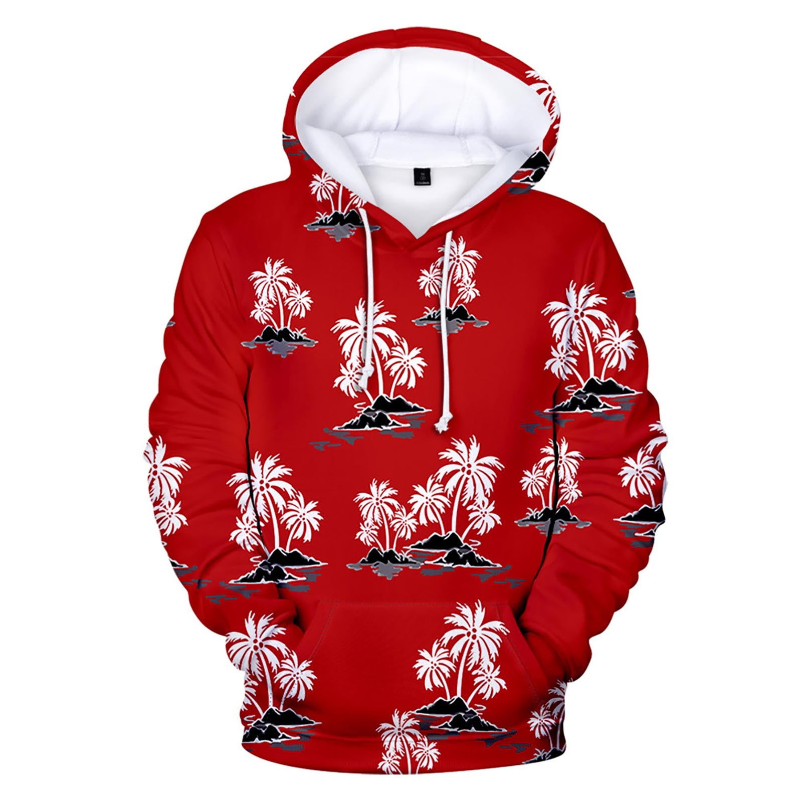 ZXHACSJ Printed Hooded Sweater With Long Sleeves For Men And Women 