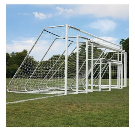 Soccer Goals by Alumagoal, Natural Aluminum - Pair of 6.5' x 18.5'
