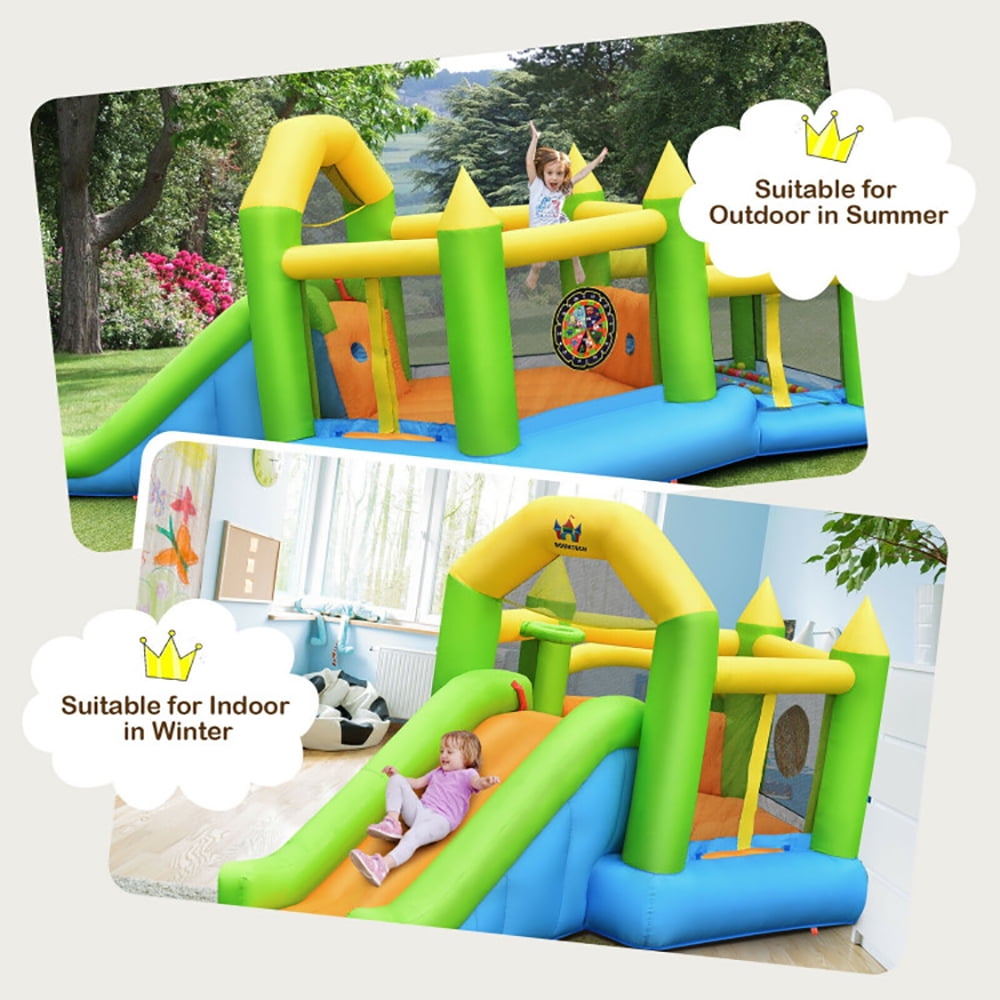 Aimee Lii Inflatable Ball Game Bounce House Without Blower, Playhouse for Kids Outdoor