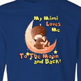 thumbnail image 4 of Inktastic My Mimi Loves Me To The Moon and Back Long Sleeve Youth T-Shirt, 4 of 5