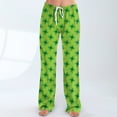 thumbnail image 2 of St Patricks Day Pajama Pant Women Shamrock Print Soft Lounge Trousers Soft Pajama Lounge Pants Cozy St. Patricks Day Gifts Pajamas Women, 2 of 7