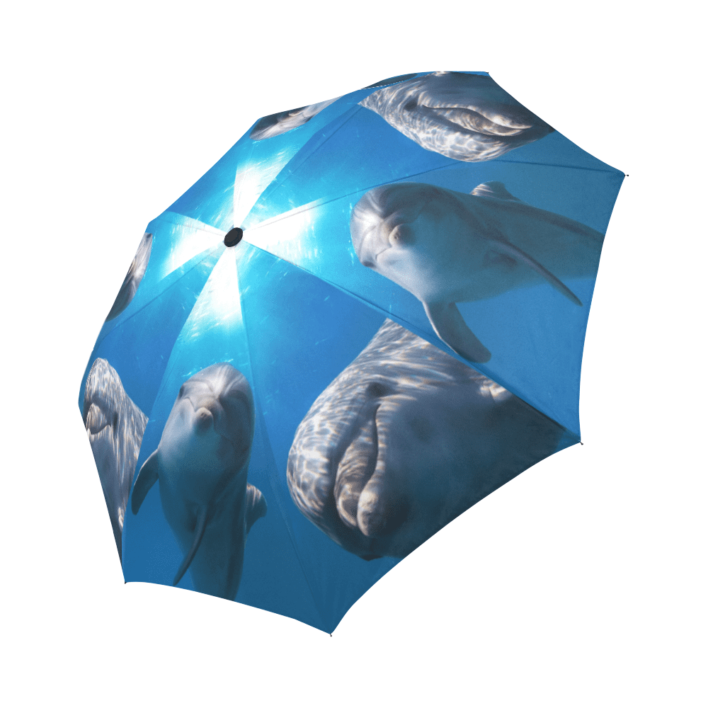 SUNENAT Smiling Dolphins Under Sea and Splashing Ocean Waves Automatic