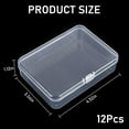 thumbnail image 2 of Mini Plastic Storage Containers Box with Lid 12 Pack - Home, Offices, Business Trips, Travels, Beads, Business Cards, Crafts Accessories, 2 of 7