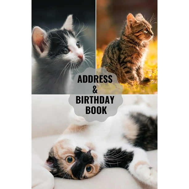 Address & Birthday Book Cat Cover Address Book For Names, Addresses