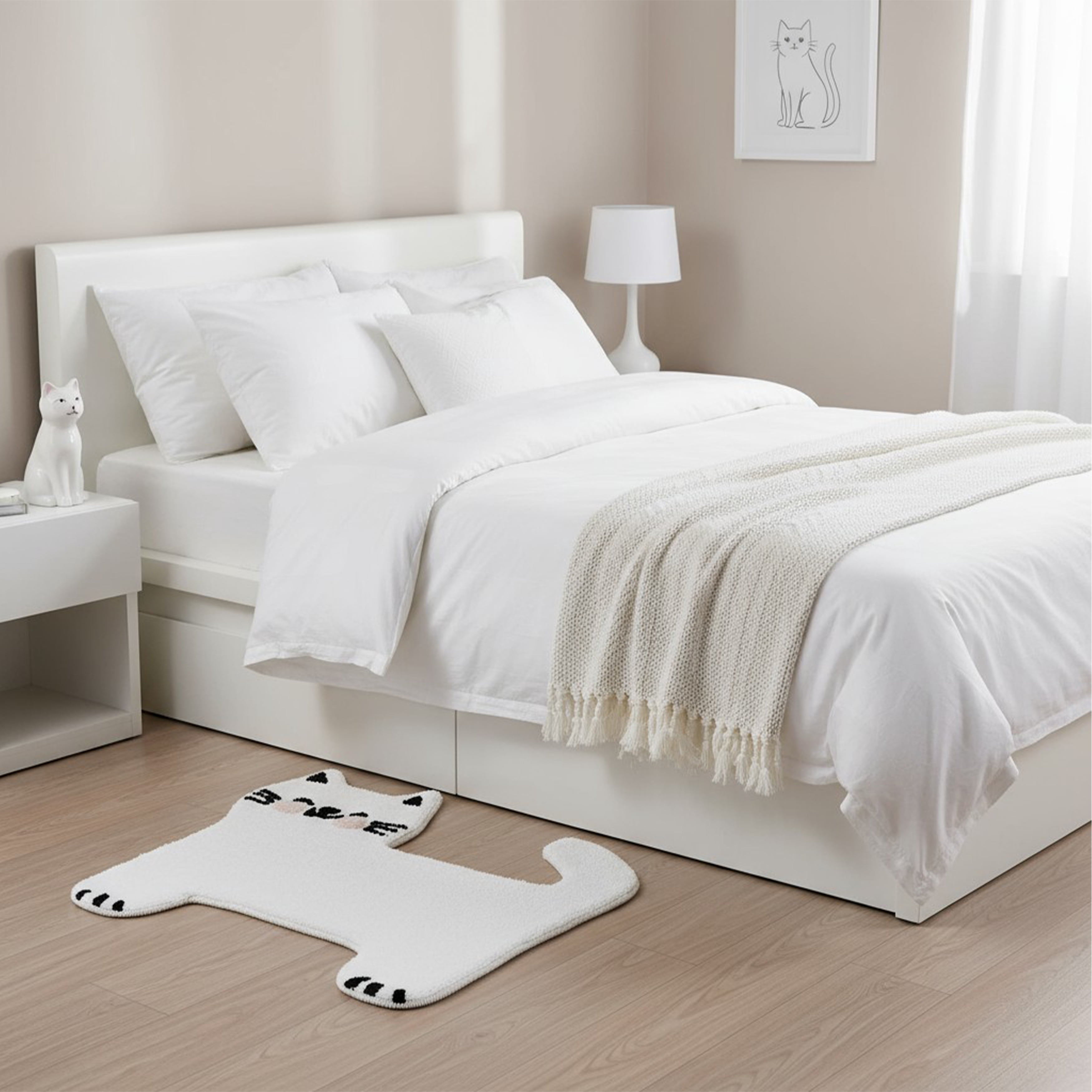 Calloway Mills 114433032 White Kitty 30” x 32”