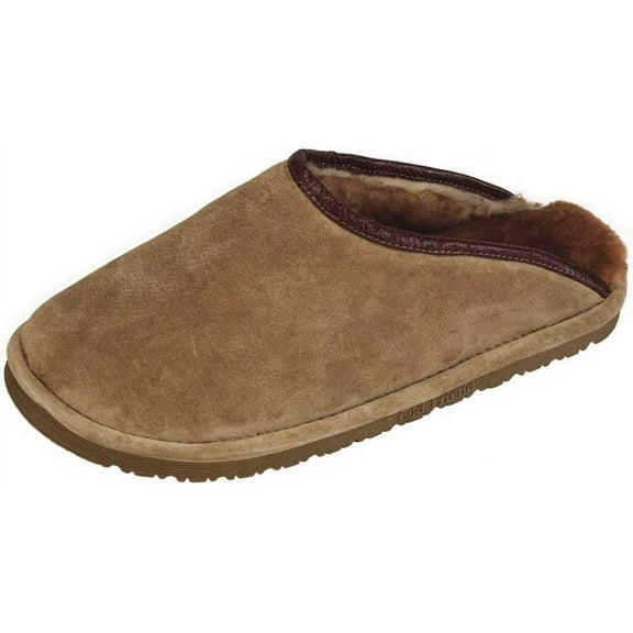 Old Friend Men's Sheepskin Full Grain Trim Scuff Slippers 421180 (M (D), Ches)
