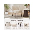 thumbnail image 4 of Studyset Modern Velvet Accent Chair,Soft Upholstered Living Room Chair With Wooden Legs,Comfy Armless Lounge Chair For Bedroom,Waiting Room, Office And Vanity, 4 of 8