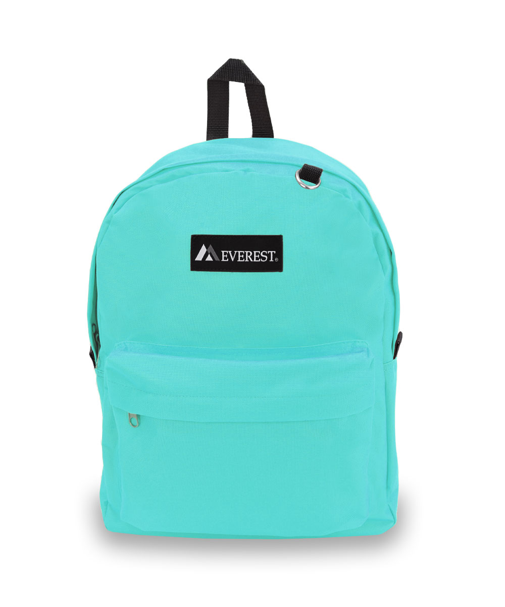 Everest 16.5" Classic Backpack, Aqua All Ages, Unisex 2045CR-AQ, Carrier and Shoulder Book Bag for School, Work, Sports, and Travel - image 3 of 4