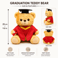 thumbnail image 5 of Graduation Teddy Bear Plush Toy 9.84in – Soft Stuffed Animal with Cap, Diploma & Colorful Graduation Robe – Cute Graduation Gift, Keepsake, Party Decor for Kids & Teens, 5 of 7