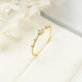 thumbnail image 6 of Dainty Blue Topaz Flower Gold Promise Ring, 6 of 7
