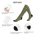 thumbnail image 5 of Lsque Green Snake Pattern Sport Compression Socks for Men & Women 15-20 mmHg Knee High Nurse Pregnant Running Medical and Travel Athletic, 5 of 6