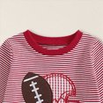 thumbnail image 4 of Xudanell Baby Boy Winter Clothes Toddler Baby Boy Football Outfit Football Embroidery Long Sleeve Crewneck Sweatshirt Pants Set 6 12 18 24 Months 2T 3T, 4 of 7